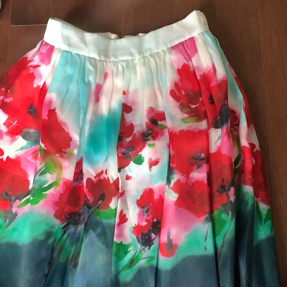 Kate Spade New York Madison Avenue Collection Avalon Silk Floral Pockets skirt - Picture 4 of 8
